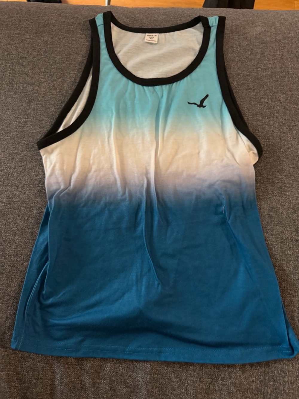 Boy’s Seagull Ombre Blue Tank Top